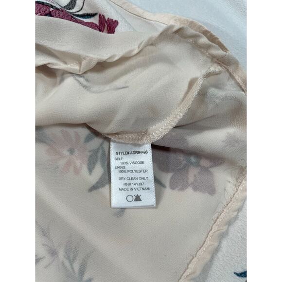 ASTR The Label Cream Red Floral Button Front Ruffle Mini Dress Size Small - Picture 12 of 14